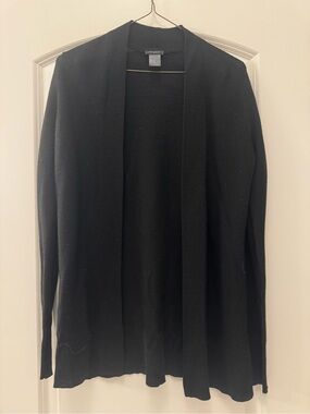 Ann Taylor Black Open-Front Men’s Cardigan